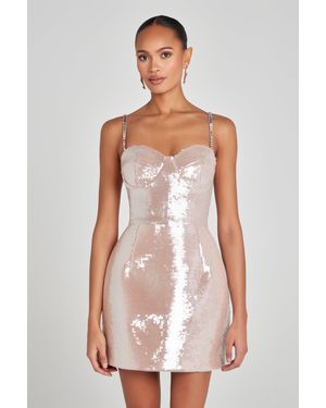 Mini Leyton Champagne Dress - White