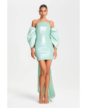 Mini Nadine Merabi Lara Mint Dress - Blue