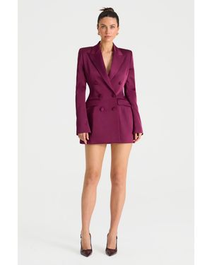 Mini Nadine Merabi Monica Burgundy Blazer Dress - Red