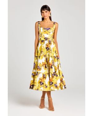 Nadine Merabi Helena Floral Dress - Metallic
