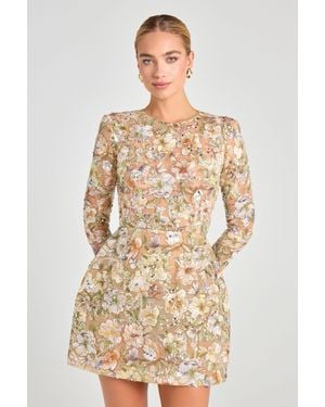 Mini Nadine Merabi Sienna Floral Dress - Natural