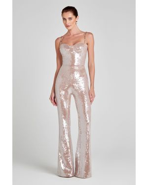 Nadine Merabi Lucinda Champagne Jumpsuit - White