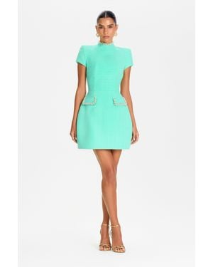 Mini Nadine Merabi Simone Mint Dress - Blue