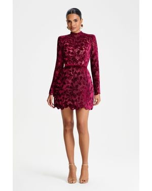 Mini Nadine Merabi Lydia Burgundy Dress - Red