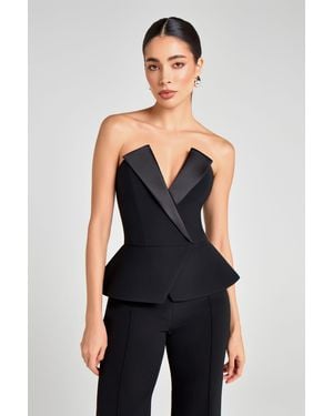 Nadine Merabi Taylor Top - Black