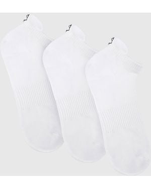 Naked Wolfe 3 Pack Egyptian Cotton Ankle Socks - White
