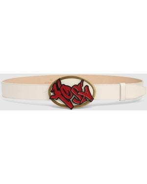 Naked Wolfe Italian Leather Belt - Pink