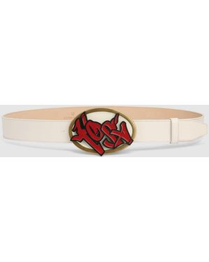 Naked Wolfe Italian Leather Belt - Pink