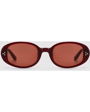 Naked Wolfe Milan Burgundy Sunglasses - Pink