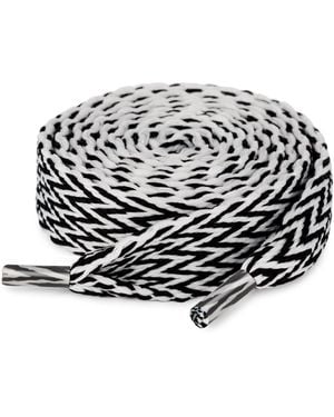 Naked Wolfe Slider Laces Zig Zag - White