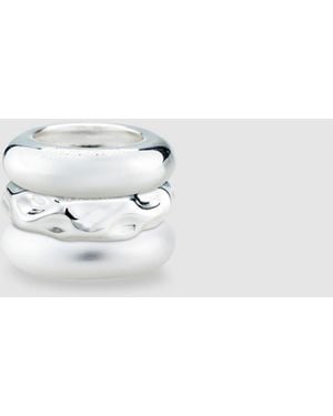 Naked Wolfe Aliah Stacked Rings - White