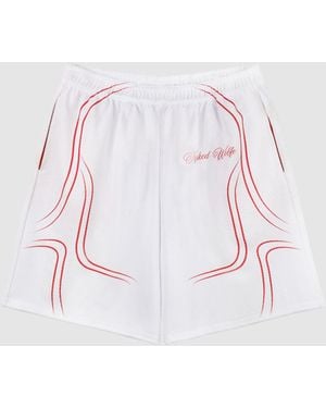 Naked Wolfe Mesh Jersey Athletic Shorts - White