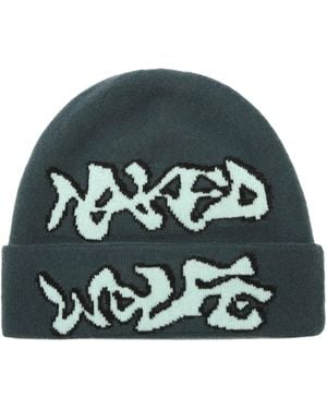Naked Wolfe Man Cashmere Logo Beanie - Green