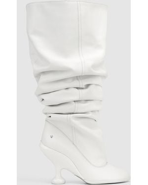 Naked Wolfe Nappa Leather Pointed-Toe Boots - White