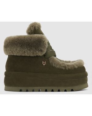 Naked Wolfe Bambi Dark Suede/Shearling - Green