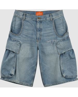 Naked Wolfe Denim Cargo Shorts Light - Blue