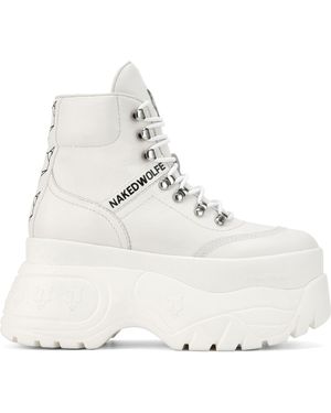 Naked Wolfe Spike White Leather