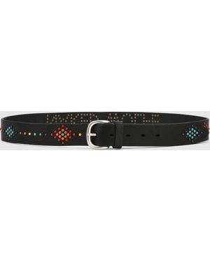 Naked Wolfe Western Belt Leather - White
