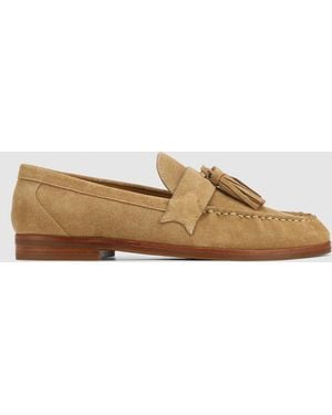 Naked Wolfe Leather Loafers Lido Tan Suede - Brown