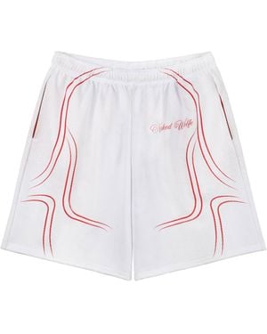 Naked Wolfe Man Mesh Jersey Athletic Shorts - White