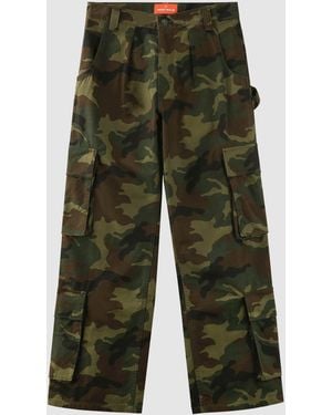 Naked Wolfe Baggy Pocket Cargo Pants Camo - Green