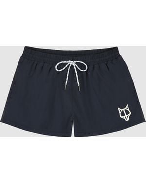 Naked Wolfe Wolfe Head Swim Shorts - Blue
