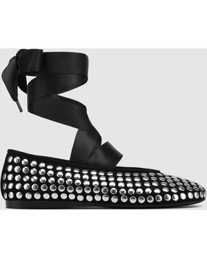 Naked Wolfe Purr Studded Suede - Black