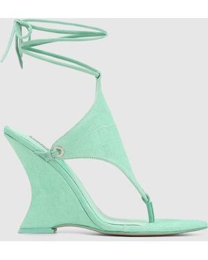 Naked Wolfe Rampage Mint Croc Suede - Green