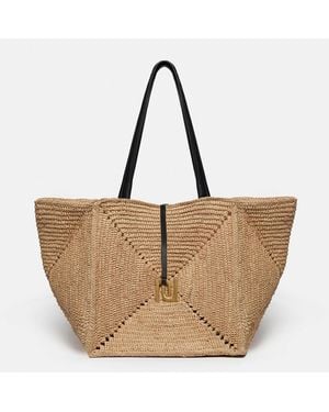 Nanushka Origami Tote Large - Natural