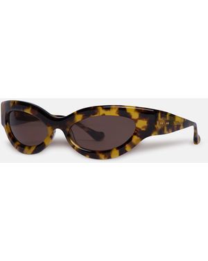 サングラス Nanushka Crista Sunglasses - Acetate - Yellow CATHI_DARK_AMBER_BIO_PLASTIC_0