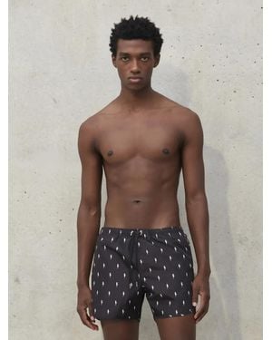 Neil Barrett Micro Thunderbolt Swim Shorts - Black