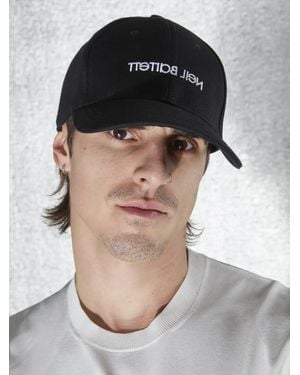 Neil Barrett Logo Cotton Twill Six Panels Cap - Black