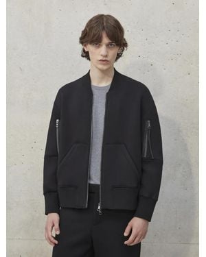 Neil Barrett Long Sleeved Sweatshirting T-shirt With Mesh Body Lining - Grey