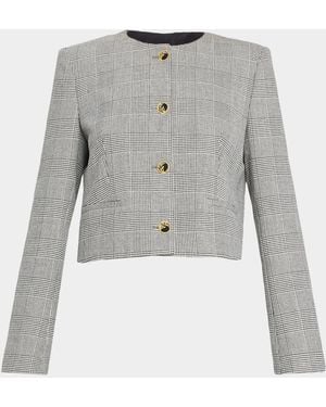 Tanya Taylor Lois Glen Plaid Blazer - Gray