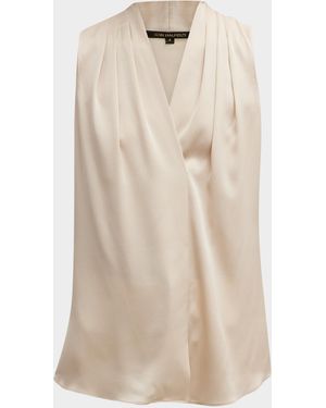 Kobi Halperin Mila Silk-Stretch Sleeveless Top - Natural