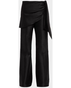 Zimmermann Clash Draped Flare Pants - Black