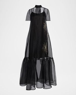 STAUD Calluna Organza Gown - Black