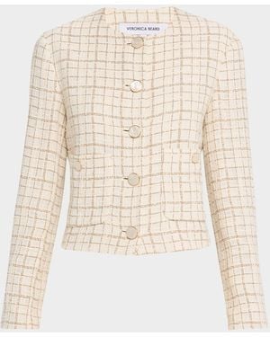 Veronica Beard Andrea Tailored Tweed Jacket - Natural