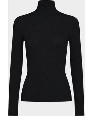 Twp Rib-Knit Wool Turtleneck Sweater - Black