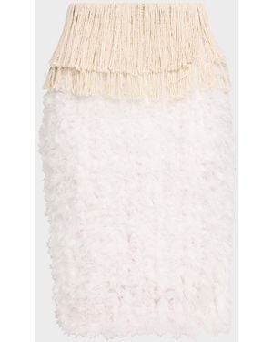 DIOTIMA Bambola Chiffon Pencil Skirt - Natural
