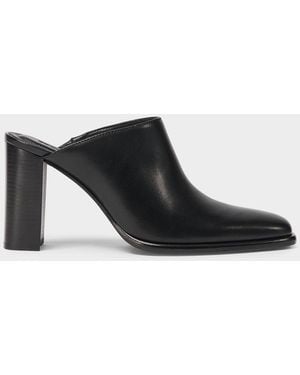 Jonathan Simkhai Carolyn 85Mm Leather Block-Heel Mules - Black