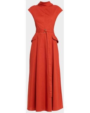 Adam Lippes Akane Dress - Red