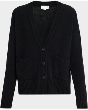 TSE Heavy Jersey Cashmere Cardigan - Black