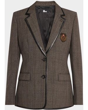 The Kooples Prince Of Wales Crest Jacket - Brown