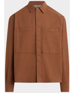 Hudson Jeans Cotton Patch Pocket Shirt Jacket - Brown