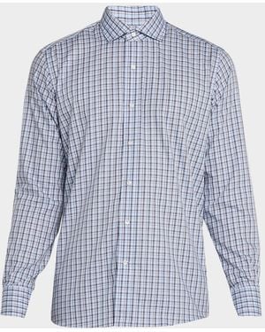 Peter Millar Apos;S Abetone Cotton Sport Shirt - Blue