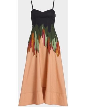 Ulla Johnson Fiora Floral Cotton Midi Dress - Multicolor