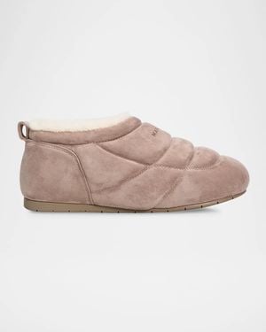 Marc Jacobs The Aspen Suede Low-Top Booties - Pink