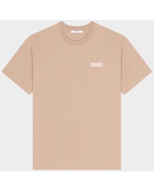 Givenchy Apos;S Tonal Grosgrain Label Crewneck T-Shirt - Natural