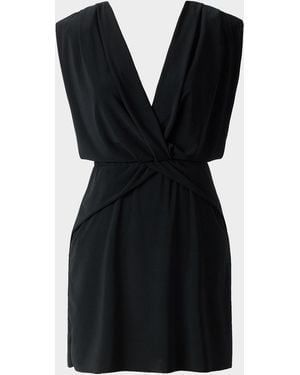 Magicsuit Surplice Plunge Mini Dress Coverup - Black